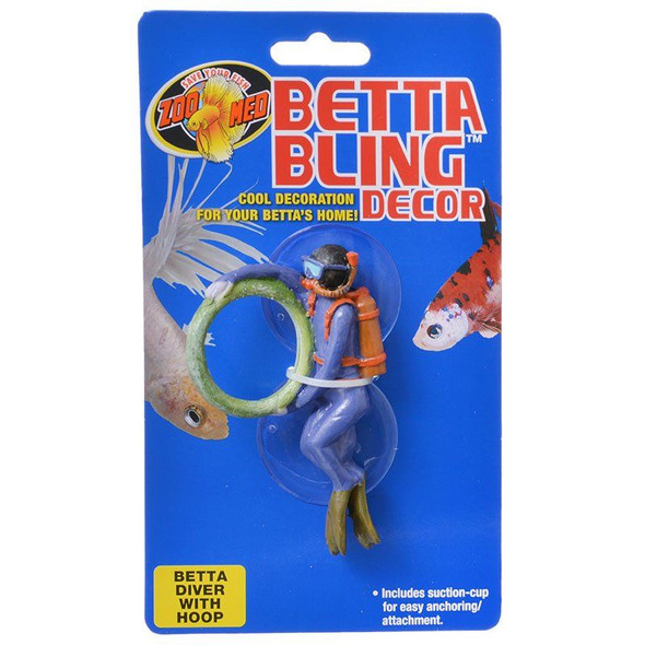 Zoo Med Betta Bling Diver with Hoop Decor 1 Pack