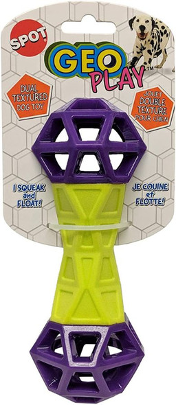 Spot Geo Play Dumbbell Dual Texure Dog Toy Assorted 1 count