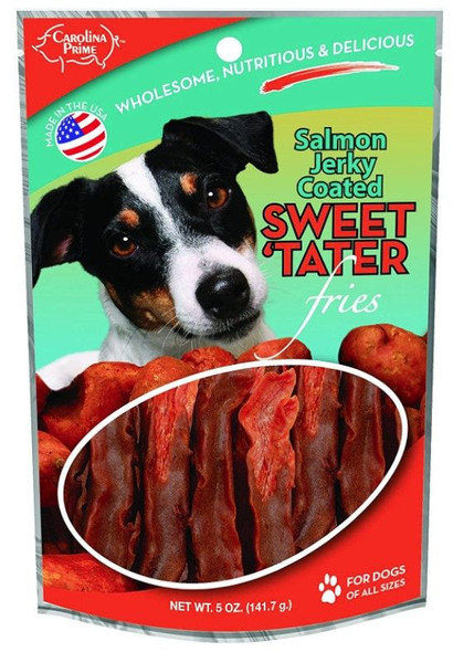 Carolina Prime Sweet Tater & Salmon Fries Dog Treats 5 oz