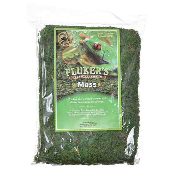 Fluker's Green Sphagnum Moss Large (8 Dry Quarts)