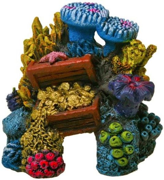 Blue Ribbon Exotic Environments Lost Treasure Reef Aquarium Ornament 3L x 2.5W x 2.75H