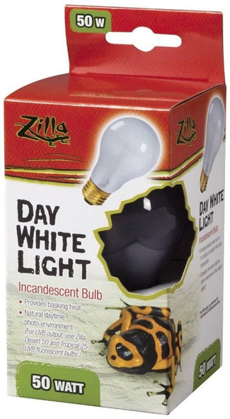 Zilla Incandescent Day White Light Bulb for Reptiles 50 Watt