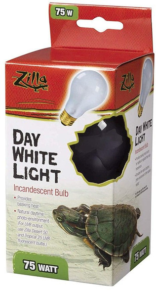 Zilla Incandescent Day White Light Bulb for Reptiles 75 Watt