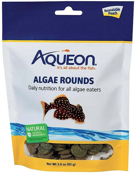 Aqueon Algae Rounds Fish Food 3 oz