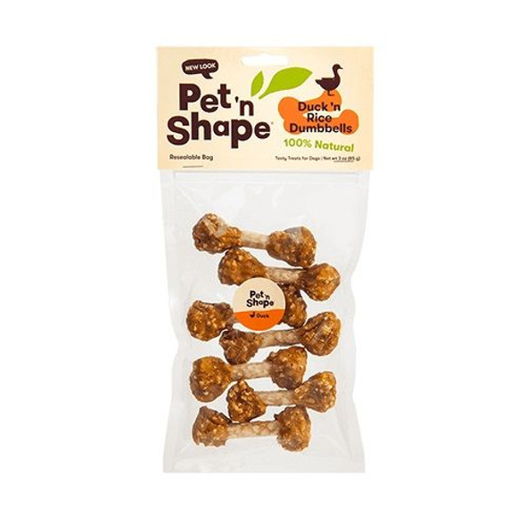 Pet 'n Shape Duck 'n Rice Dumbbells Dog Treats 3 oz