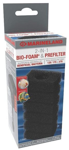 Marineland 2 in 1 Bio Foam Prefilter - Penguin Pro 125, 175 & 275 1 count