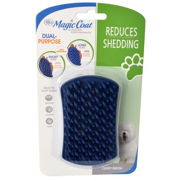 Magic Coat Dual Purpose Curry Brush 1 Count