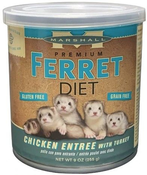 Marshall Premium Ferret Diet Chicken Entre with Turkey 9 oz