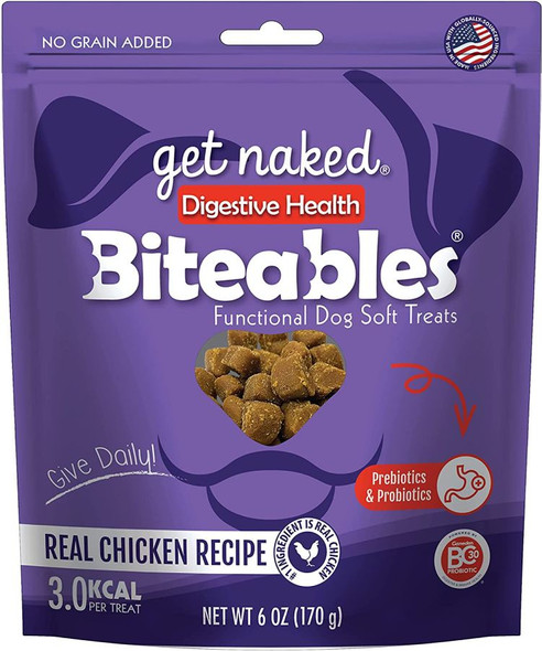 Get Naked Digestive Health Soft Dog Treats - Chicken Flavor 5 oz