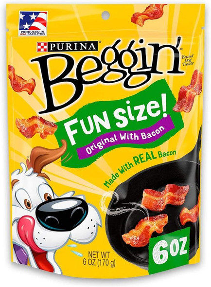 Purina Beggin' Strips Bacon Flavor Fun Size 6 oz
