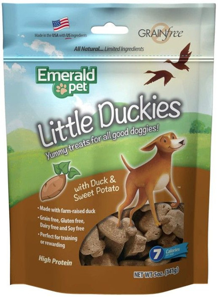 Emerald Pet Little Duckies Dog Treats with Duck and Sweet Potato 5 oz