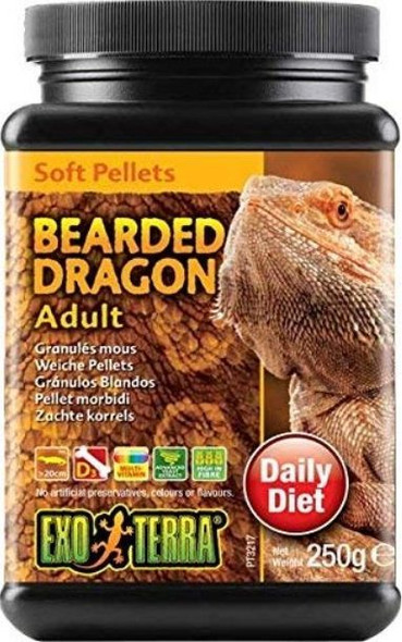 Exo Terra Soft Pellets Adult Bearded Dragon Food 8.8oz