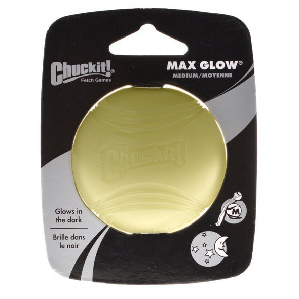 Chuckit Max Glow Ball Medium Ball - 2.25 Diameter (1 Pack)