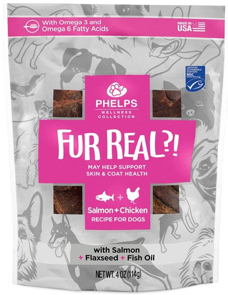Phelps Pet Products Fur Real?! Skin and Coat Treat for Dogs 4.5 oz