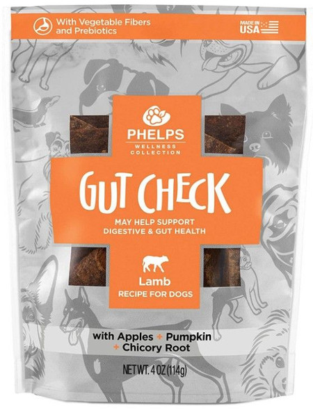 Phelps Pet Products Gut Check Digestive Health Treats for Dogs 4.5 oz