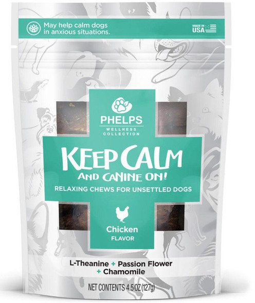 Phelps Pet Products Keep Calm and Canine On Calming Dog Treats 4.5 oz