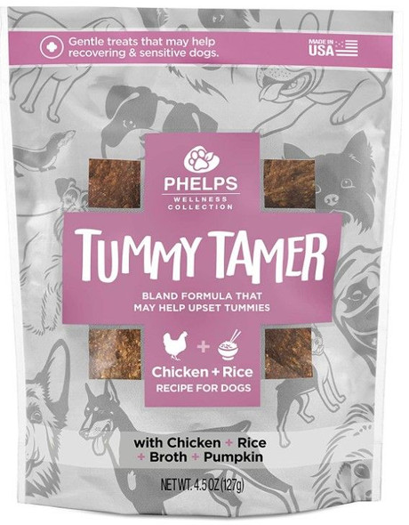 Phelps Pet Products Tummy Tamer Chicken and Rice Dog Treats 4.5 oz