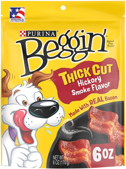 Purina Beggin' Strips Thick Cut Hickory Smoke Flavor 6 oz