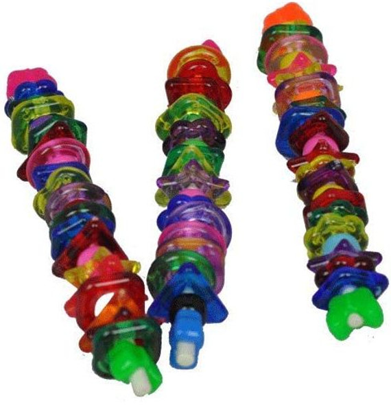 AE Cage Company Happy Beaks Acrylic Things and Lolly Pop Foot Toy 3 count