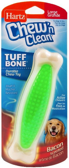 Hartz Chew N' Clean Tuff Bone Bacon Flavored Dog Toy Large 1 count