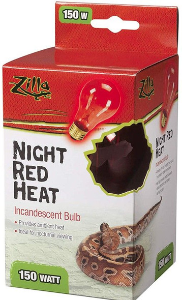 Zilla Incandescent Night Red Heat Bulb for Reptiles 150 Watt