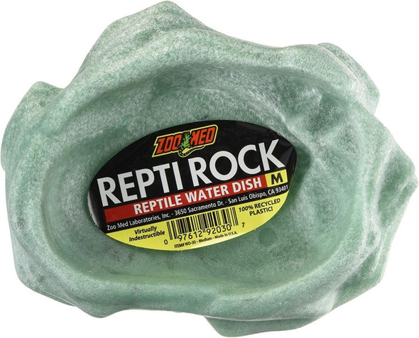 Zoo Med Repti Rock - Reptile Water Dish Medium (6.5 Long x 5 Wide)