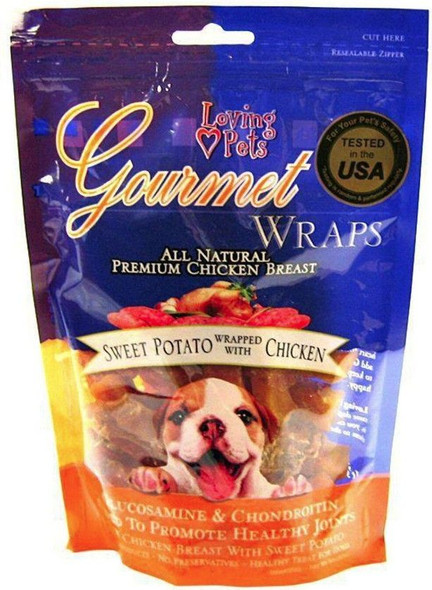 Loving Pets Gourmet Sweet Potato & Chicken Wraps 8 oz
