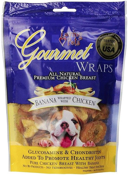 Loving Pets Gourmet Banana & Chicken Wraps 6 oz