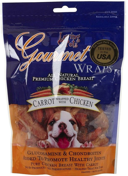 Loving Pets Gourmet Carrot & Chicken Wraps 6 oz