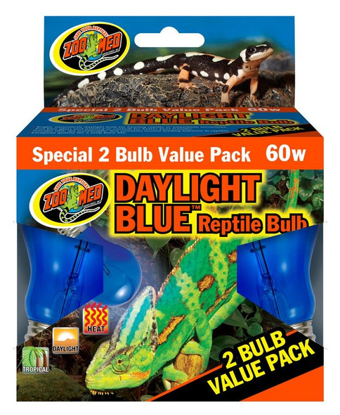 Zoo Med Daylight Reptile Bulb Blue 2 count (60 watt)