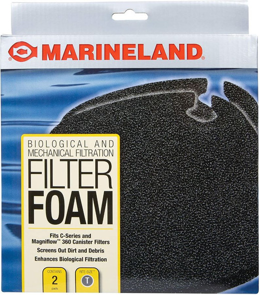 Marineland Rite-Size T Filter Foam Fits C360 (2 Pack)