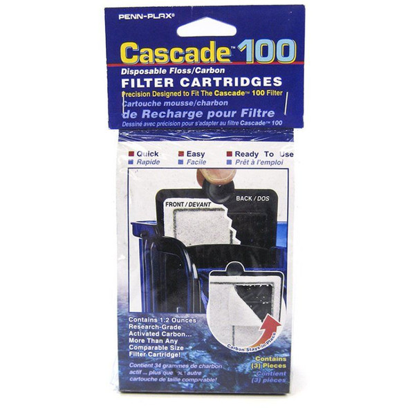 Cascade 100 Disposable Floss & Carbon Power Filter Cartridges 3 Pack