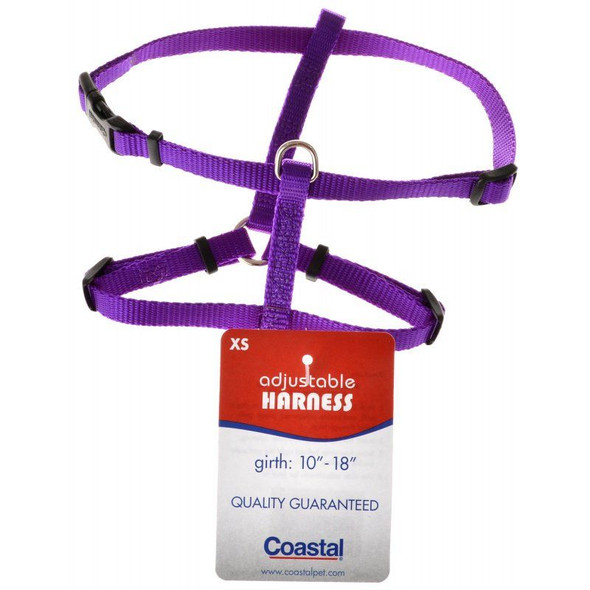 Tuff Collar Nylon Adjustable Dog Harness - Purple X-Small (Girth Size 10-14)