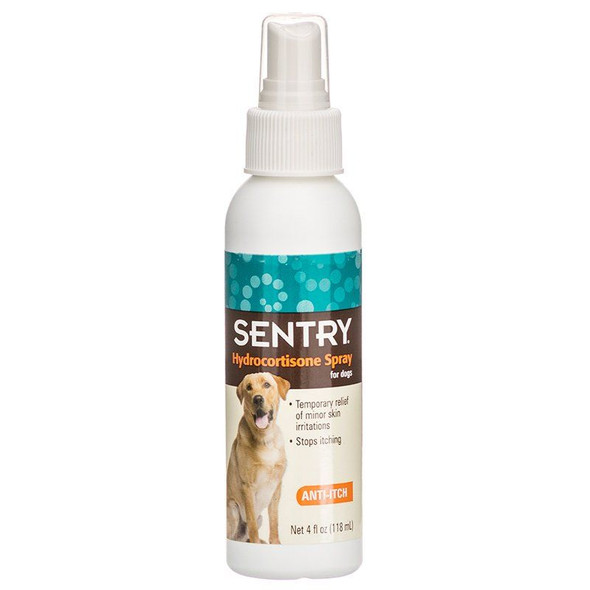 Sentry Hydrocortisone Spray for Dogs - Anti-Itch Medication 4 fl oz