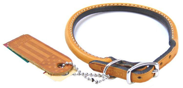 Circle T Leather Round Collar - Tan 14 Neck