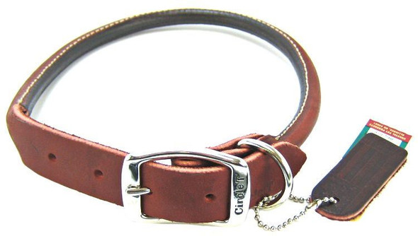 Circle T Latigo Leather Round Collar 22 Long x 1 Wide