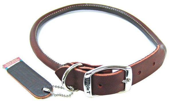 Circle T Latigo Leather Round Collar 24 Long x 1 Wide