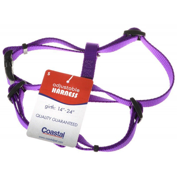 Tuff Collar Nylon Adjustable Harness - Purple Small (Girth Size 14-24)