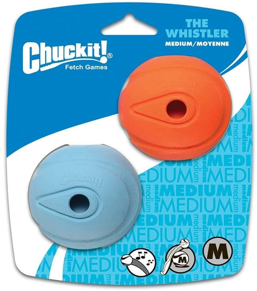 Chuckit The Whistler Chuck-It Ball Medium Ball - 2.25 Diameter (2 count)
