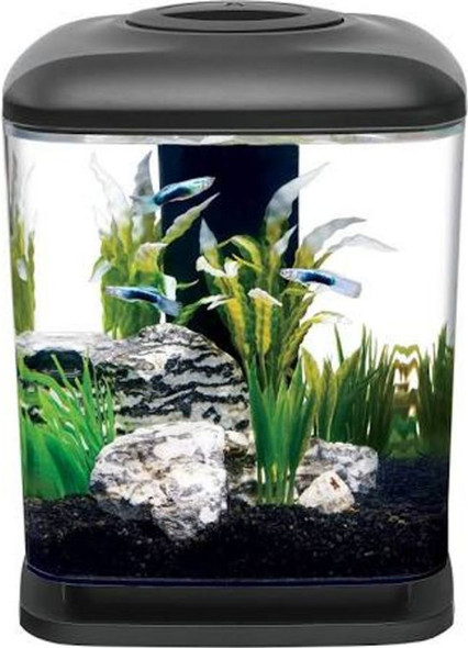 Aqueon Mini Cube LED Aquarium Kit - Black 1.6 gallon