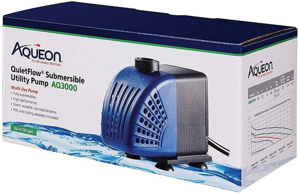 Aqueon QuietFlow Submersible Utility Pump AQ3000 (530 GPH)