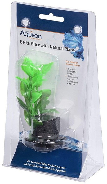Aqueon Betta Filter with Natural Plant 1 count