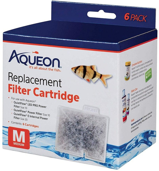 Aqueon QuietFlow Replacement Filter Cartridge Medium (6 Pack)