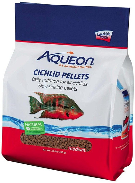 Aqueon Medium Cichlid Food Pellets 25 oz