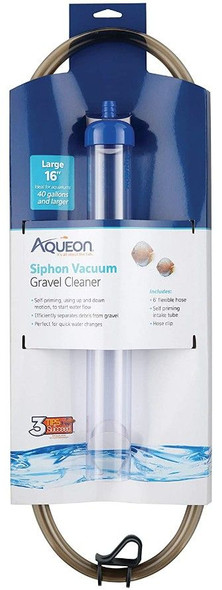 Aqueon Siphon Vacuum Gravel Cleaner Large - 16 Tube with 6' Hose - (Aquariums 40+ Gallons)