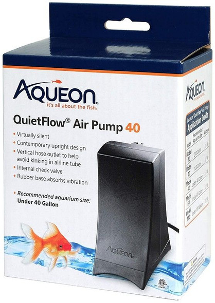 Aqueon QuietFlow Air Pump Air Pump 40 - (Up to 40 Gallon Aquariums)