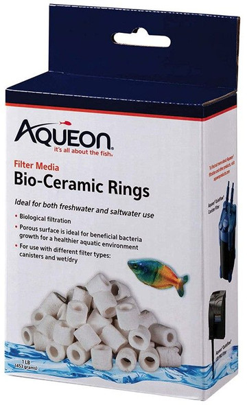 Aqueon QuietFlow Bio Cermaic Rings Filter Media 1 lb
