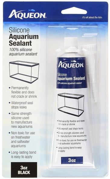 Aqueon Silicone Aquarium Sealant - Black 3 oz