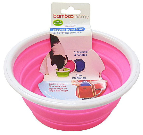 Bamboo Silicone Travel Bowl - Assorted 3-Cup Tray