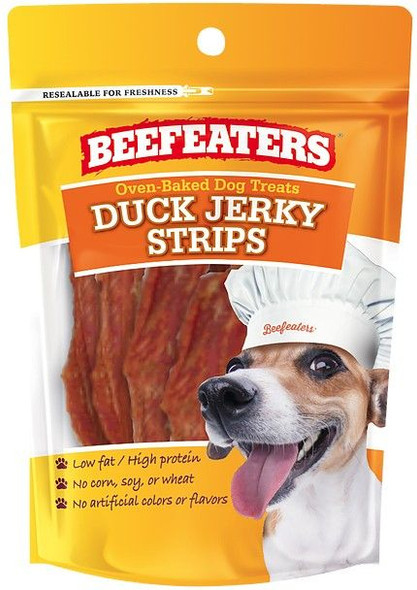 Beefeaters Oven Baked Duck Jerky Strips for Dogs 24 oz